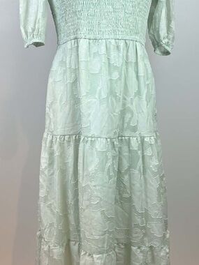Merokeety Mint Green Smocked Maxi Dress – Size Small